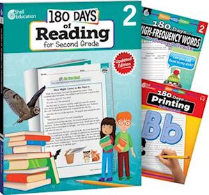 180 Days Reading, High-Frequency Words, & Printing Grade 2