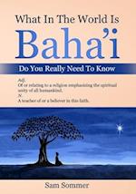 What In The World Is Baha'i Do You Really Need To Know: Adj. Of or relating to a religion emphasizing the spiritual unity of all mankind. N. A teacher