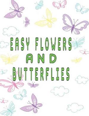 easy flowers and butterflies