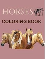 Horses Coloring Book : ( Animal Coloring Books) Coloring Book 