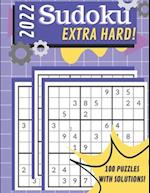 2022 Extra Hard Sudoku Large Print Book: Sudoku Brain Training Puzzle for Adults 