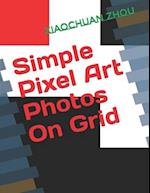 Simple Pixel Art Photos On Grid 