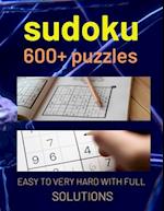 Sudoku Puzzles for Adults : A Book With More Than 600 Sudoku Puzzles from Easy to Hard for adults 