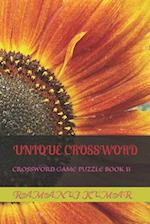 UNIQUE CROSSWORD : CROSSWORD GAME PUZZLE BOOK II 