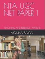 NTA UGC NET PAPER 1: TEACHING AND RESEARCH APTITUTE 