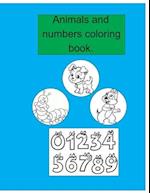 Animals and numbers coloring book 