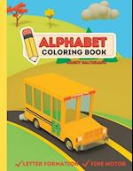 Alphabet Coloring Book for Kids, Letter Formation, Fine Motor Practice