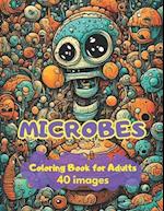 Microbes Coloring Book For Adults