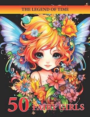 50 FAIRY GIRLS: A magical world ready to be filled with color and fantasy.