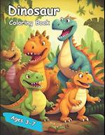 Dinosaur Coloring Book: Cute Dinosaur Coloring Book 