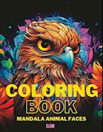 Coloring Book Mandala Animal Faces