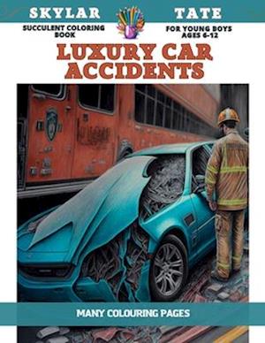 Succulent Coloring Book for young boys Ages 6-12 - Luxury Car Accidents - Many colouring pages