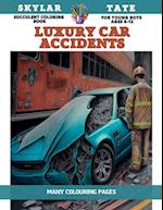 Succulent Coloring Book for young boys Ages 6-12 - Luxury Car Accidents - Many colouring pages 