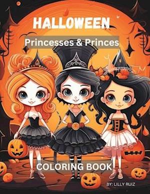 Halloween Princess and Prince Coloring Book for Kids