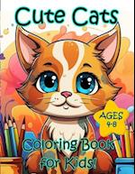 Cute Cats Coloring Book for Kids Ages 4-8: Silly Cartoon Cats, Kittens, and Catstronauts 