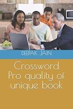 Crossword Pro quality of unique book 