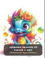 Adorable Dragons on Parade A Kid's: Coloring Book for Magical Adventures 