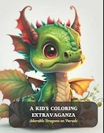A Kid's Coloring Extravaganza: Adorable Dragons on Parade 