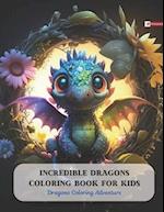 Incredible Dragons Coloring Book for Kids: Dragons Coloring Adventure 
