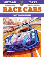 Gigantic Coloring Book for boys Ages 6-12 - Race Cars - Many colouring pages 