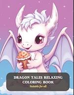 DRAGON TALES Relaxing Coloring Book: Suitable for all 