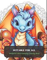 Suitable for all: DRAGON TALES Relaxing Coloring Book 