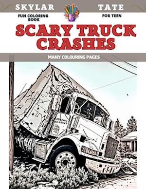 Fun Coloring Book for teen - Scary Truck Crashes - Many colouring pages