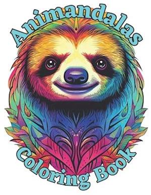 Animandalas: Relaxing Mandala Coloring Book featuring Zoo Animals