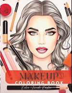 Model face makeup coloring book 