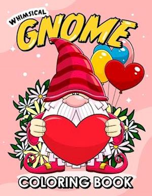 Whimsical gnome coloring book