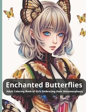 Enchanted Butterflies Adult Coloring Book of Girls Embracing their Metamorphosis