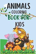 Animal coloring book for kids with Name