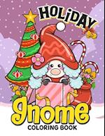 Holiday Gnome Coloring Book: Winter and Christmas Design 
