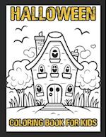 Halloween Coloring Book for Kids: Cats, Haunted Houses, Bats, and More! 
