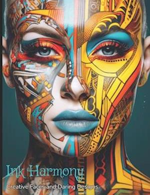 Coloring Book : Ink Harmony - Creative Faces and Daring Designs