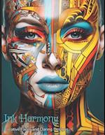 Coloring Book : Ink Harmony - Creative Faces and Daring Designs 