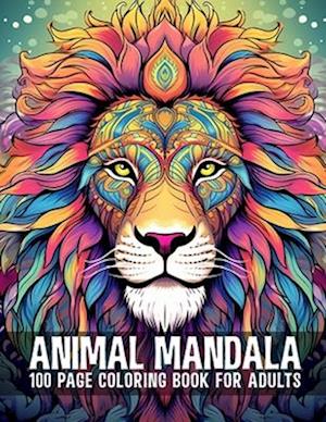 Animal Mandala 100 Page Coloring Book For Adults