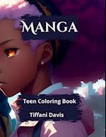 Manga: Teen Coloring Book 