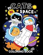 Cats in Space Coloring Book: (Children's Coloring Books) 