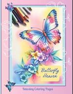 Butterfly Heaven: Relaxing Coloring Pages 