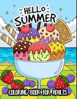Hello Summer Coloring Book for Adults