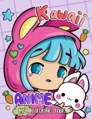 Kawaii Anime Girl Coloring Book: Adorable Kawaii Characters