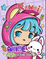 Kawaii Anime Girl Coloring Book: Adorable Kawaii Characters 