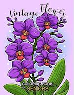 Vintage Flower Coloring Book for Seniors