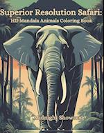 Superior Resolution Safari: HD Mandala Animals Coloring Book 
