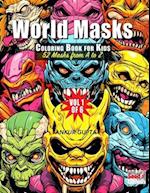 World Masks Coloring Book for Kids: 52 Masks from A to Z 
