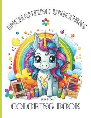 Enchanting Unicorns : Coloring Book