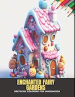 Enchanted Fairy Gardens: Greyscale Coloring for Imagination, 50 Pages, 8.5 x 11 inches 