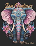 Zen Creatures: A Journey of Mindful Coloring 