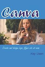 Canva: Create and design logo, flyer, book covers etc 